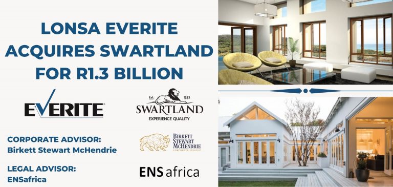 Lonsa Everite acquires Swartland for R1.3 billion