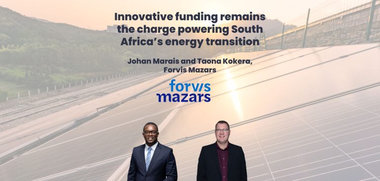 Innovative funding remains the charge powering SA’s energy transition